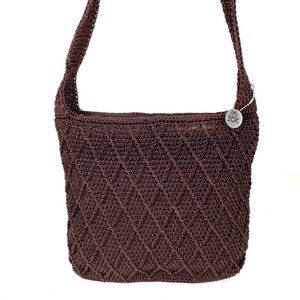 The Sak Shoulder Bag Brown Crocheted Purse
